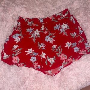 Red Shorts w/ Flowers